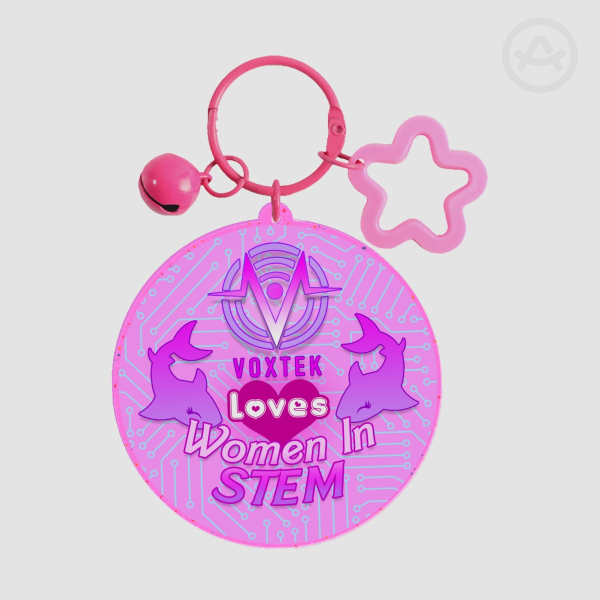 Women In Stem Acrylic Glitter Charm