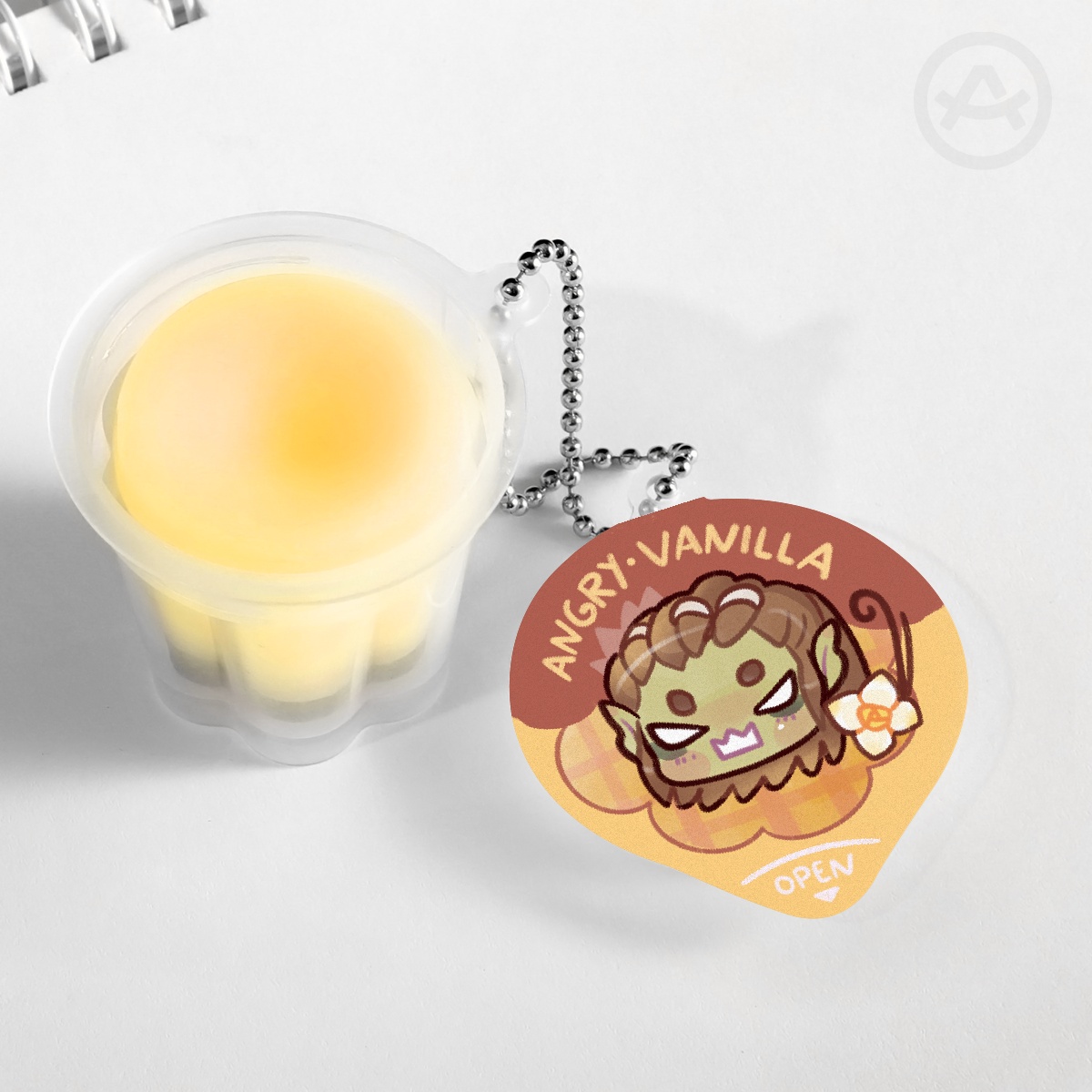 Angry Vanilla - Squishy Pudding Keychains