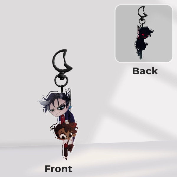Double-sided Murdermedia/Shadowmedia Clear Acrylic Keychain