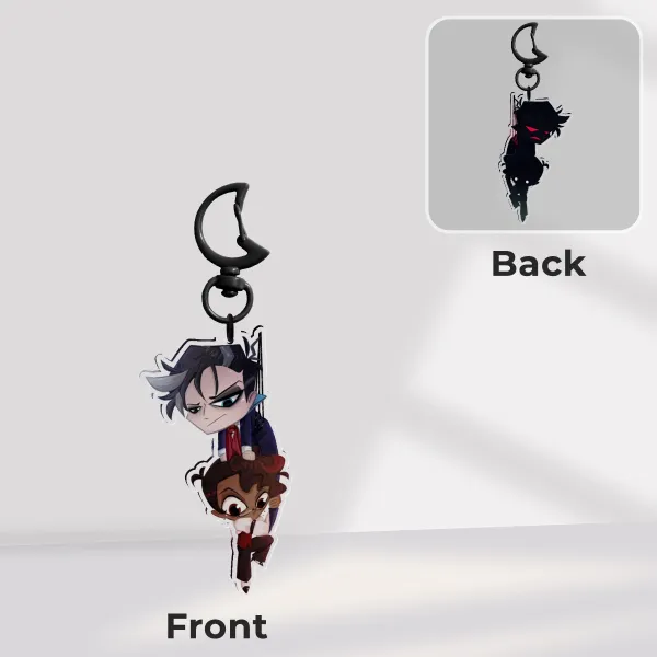 Double-sided Murdermedia/Shadowmedia Clear Acrylic Keychain