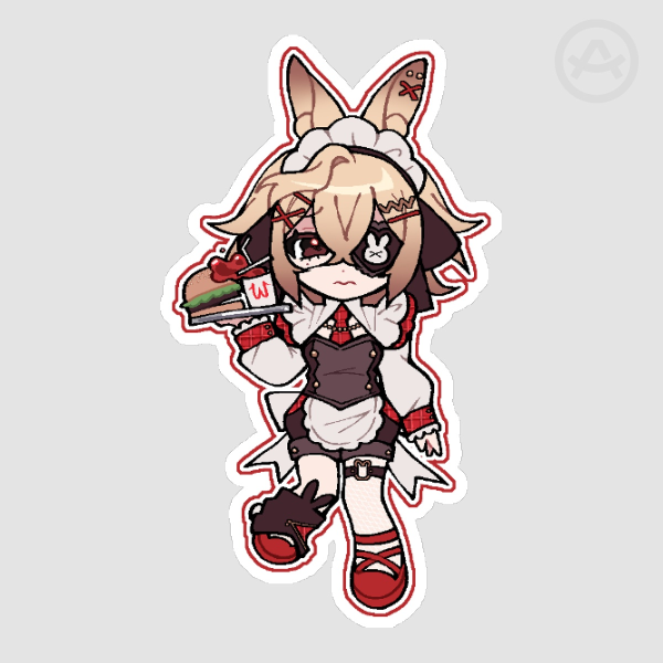 M Bunny maid Sticker