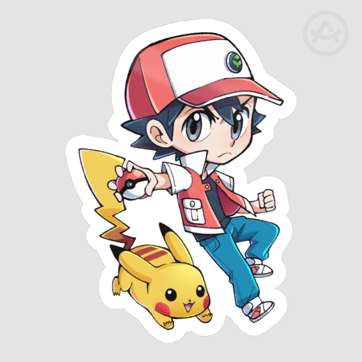 POKETRAINER STICKERS - Red