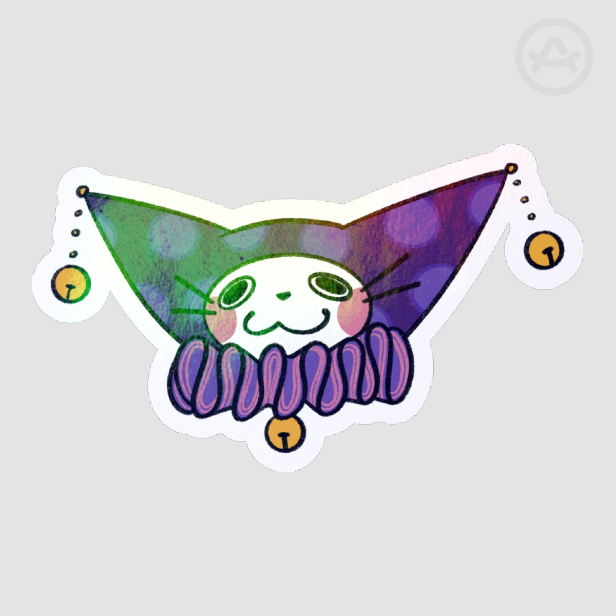 Dot Clown Cat Holo Sticker