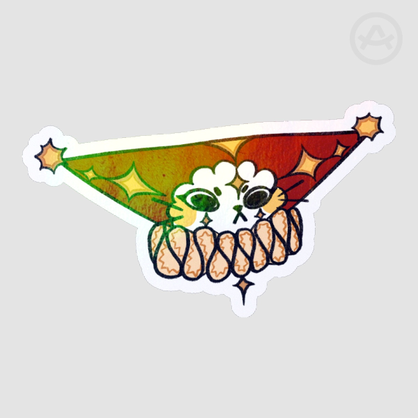 Star Clown Cat Holo Sticker