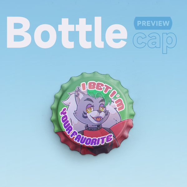 Roxy Bottle Cap Badge ✦ FNAF: Security Breach