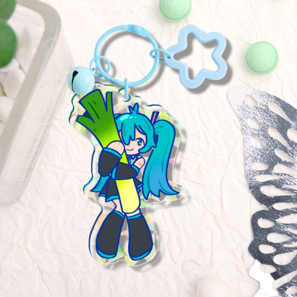 Hatsune Miku with Leek (Keychain) - Payatto Works