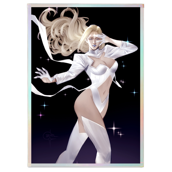 Emma Frost Poster with Rainbow-Edged - 5.8" x8.3"(148x210mm)