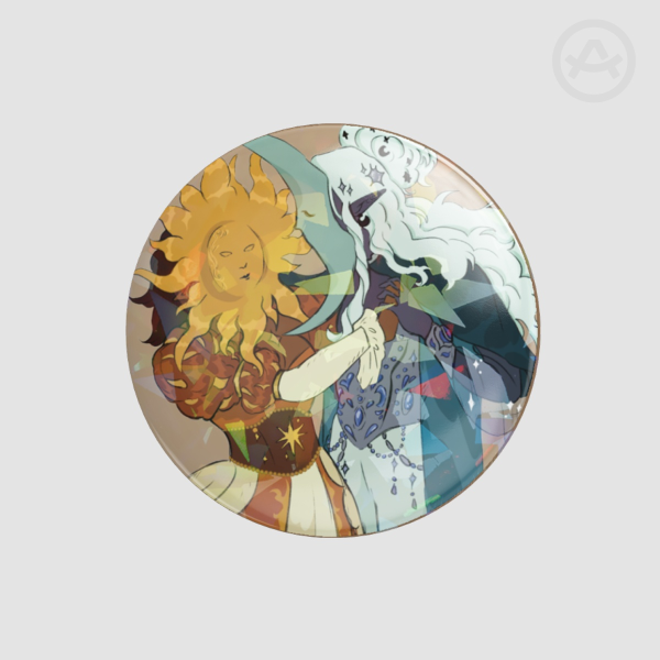 Sun and Moon - Holographic Pin