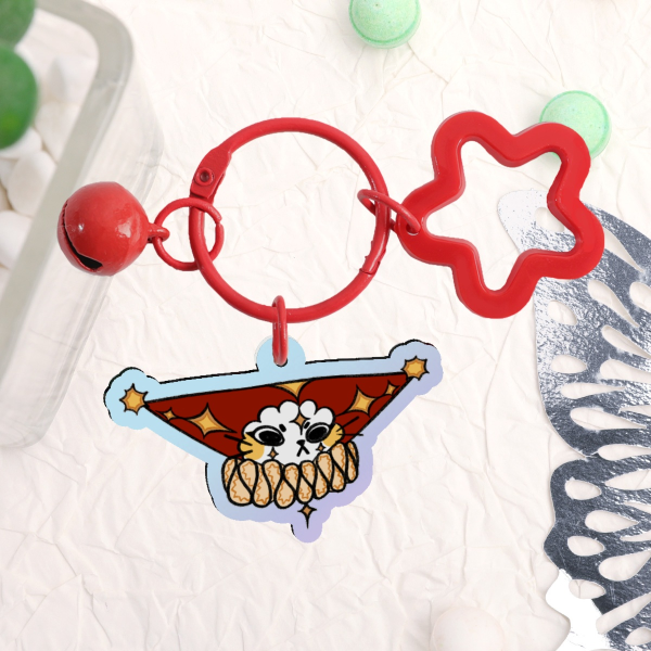 Star Clown Cat Acrylic Keychain