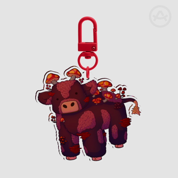 Crimson Mooshroom Phone/Key Acrylic Keychains