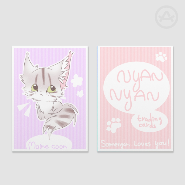 NYANNYAN Maine Coon Cat Trading Card