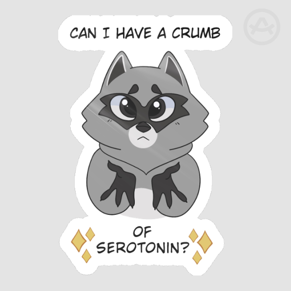 Crumb of Serotonin Raccoon Sticker