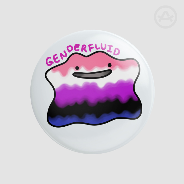 Genderfluid Ditto Holo Sticker
