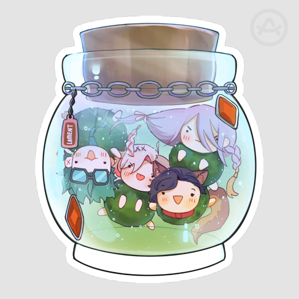 Lamentus Marimo Jar Sticker