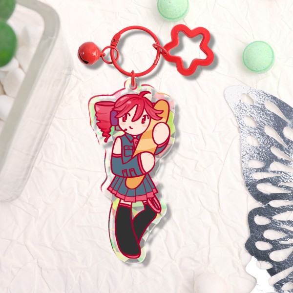 Kasane Teto with Baguette (Keychain) - Payatto Works