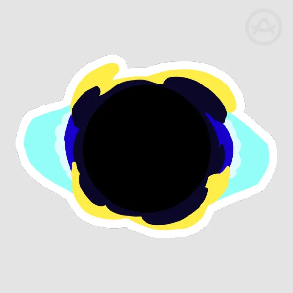 Blackhole Matte Sticker Medium