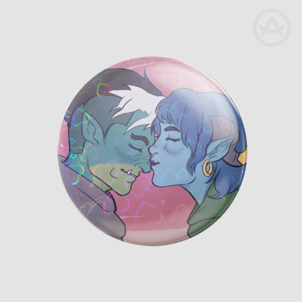 Fjorester button pin - fjord x jester (critical role)