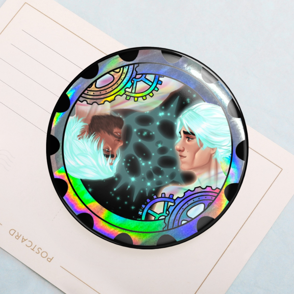 Jayvik 2.28” Large Holo Gear Pin