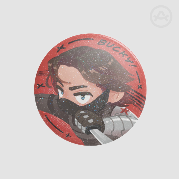 Bucky Barnes Winter Soldier Round Badges (Button Pins)