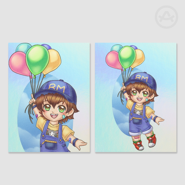 Balloon Master (BM) Holographic Photocards