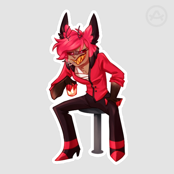 High and Pissed Alastor Sticker