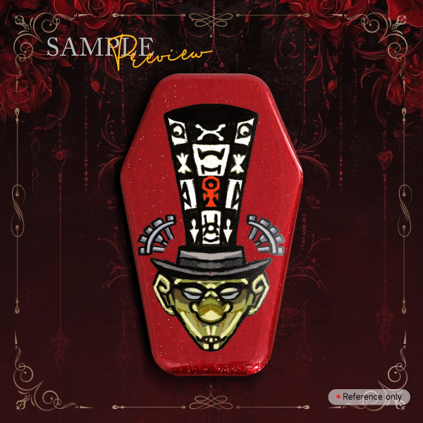 Mad Hatter - Alice: MR Coffin Shape Badge