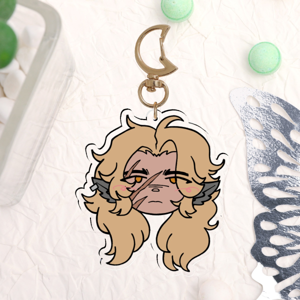 Deadlock - Silver Head Keychain