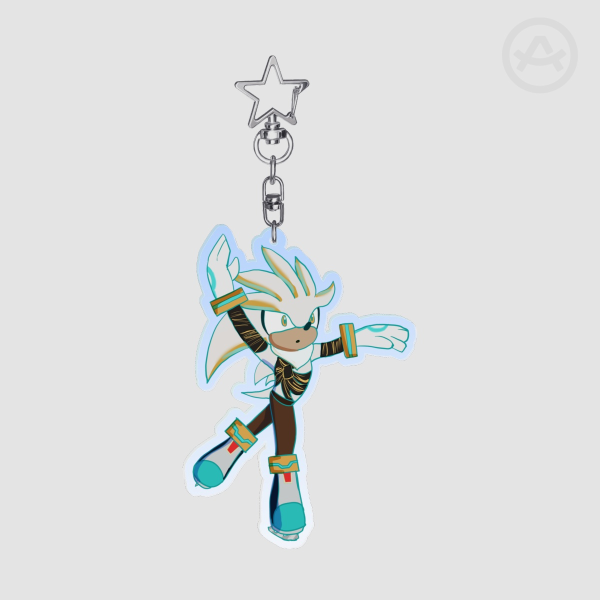 Silver Figure Skating Acrylic Keychain