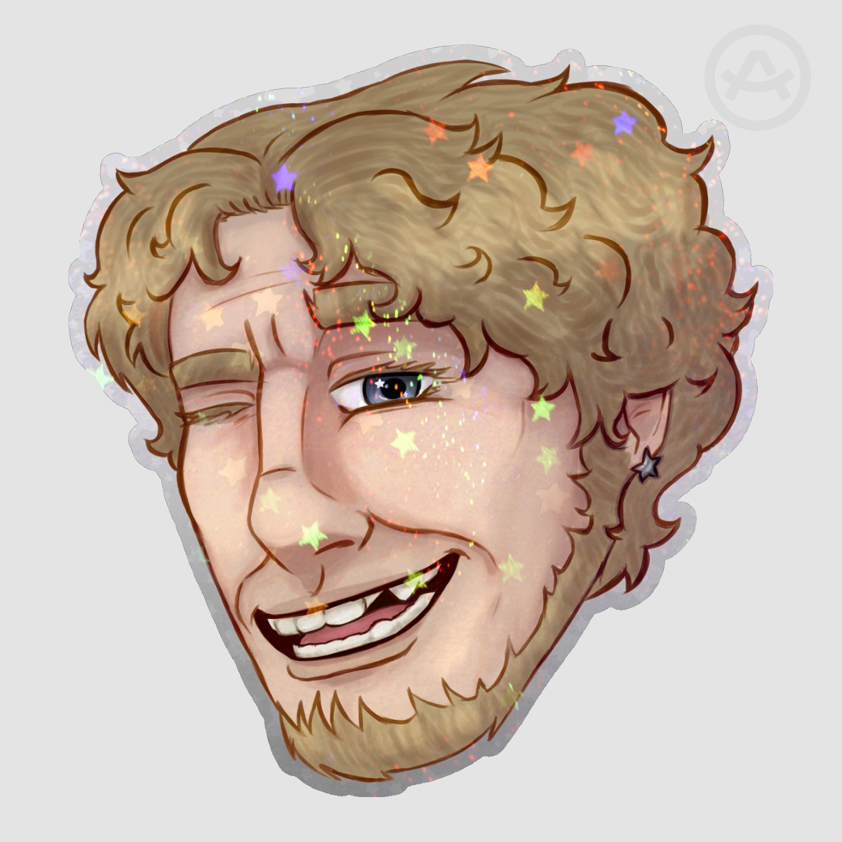 Curly Die-Cut Sticker