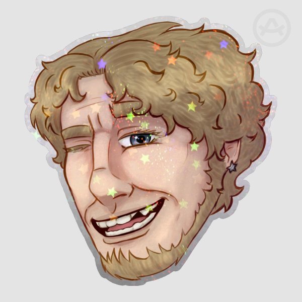 Curly Die-Cut Sticker