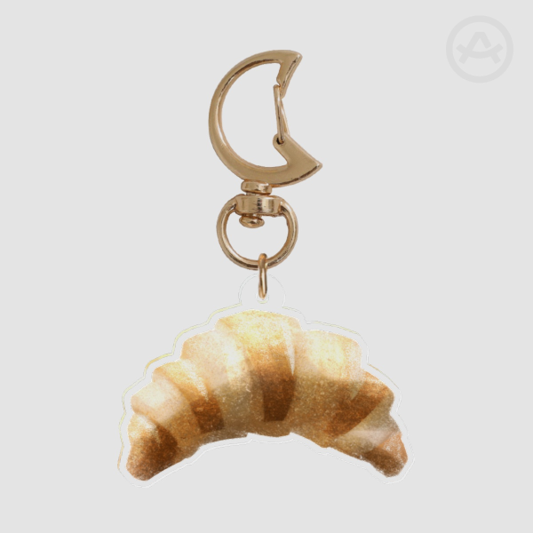 Croissant Acrylic Keychain