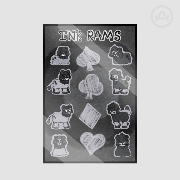 Ink Rams Sticker Sheet