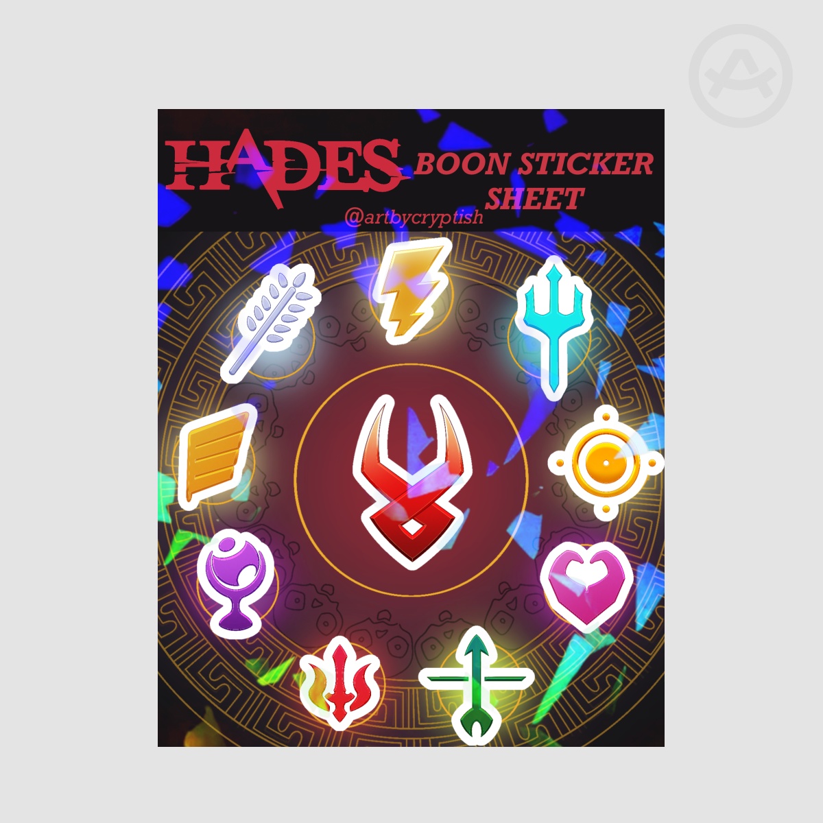Hades Coated Paper Stickers Sheet