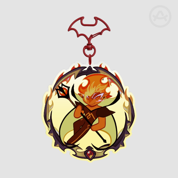 FIRE SPIRIT COOKIE — Colored Edge Acrylic Keychains