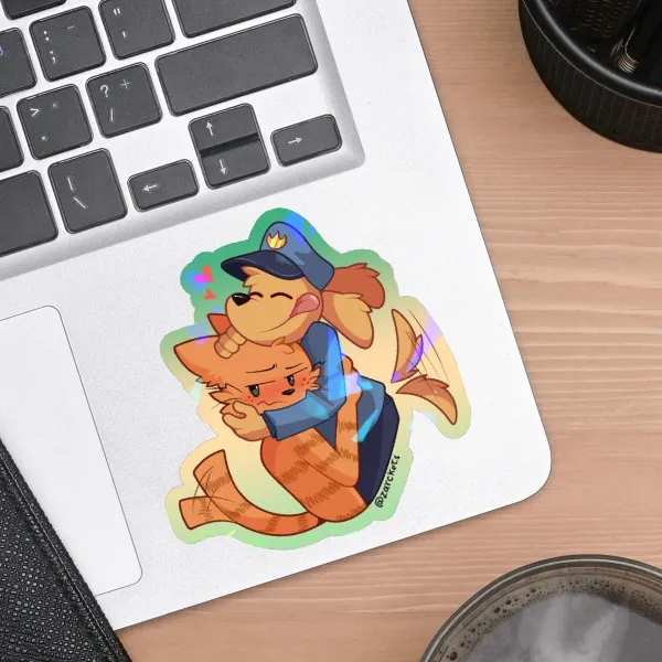 Dogman x Petey // Colored Edge Die Cut Stickers