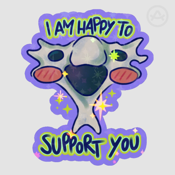 Happy Bone. The C6 vertebra sticker