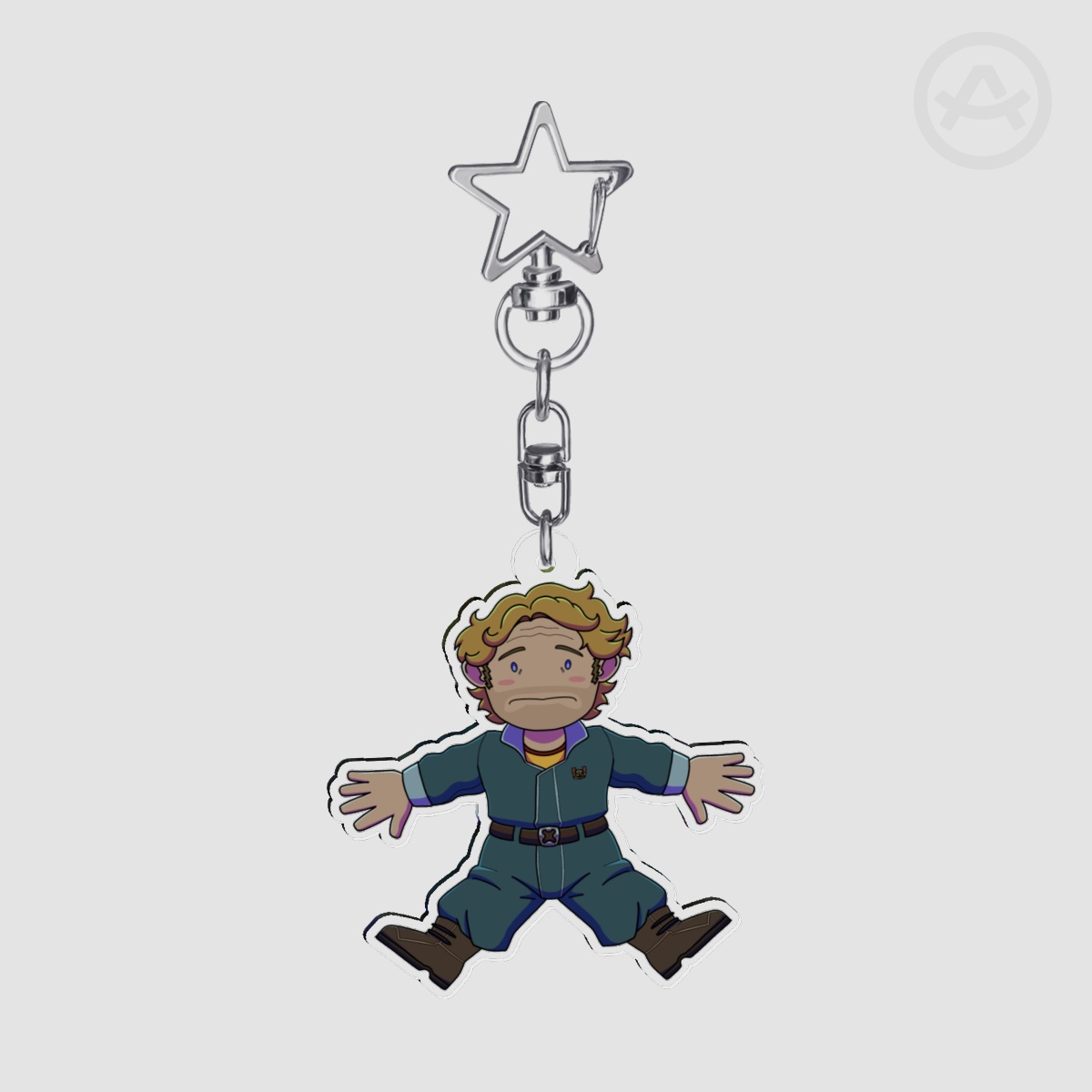 Curly Clear Acrylic Keychains