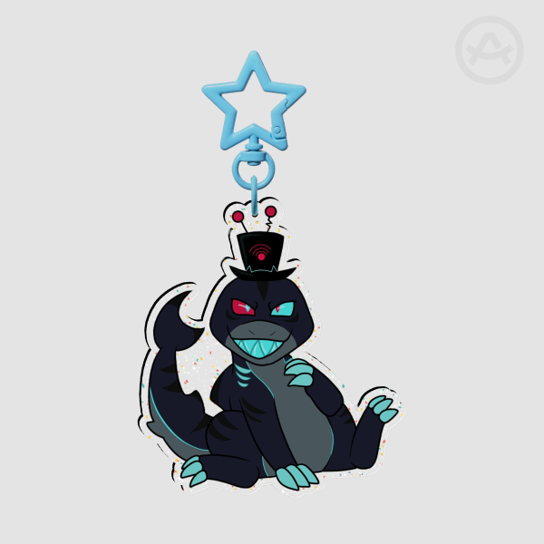 Vox Shark Glitter Keychain