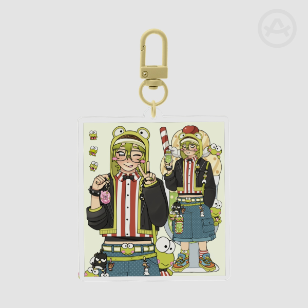 [ Sanrio ] Keroppi Acrylic Keychain - Full Illus.