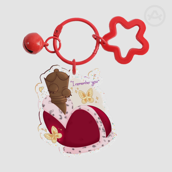 Queenie Glitter Acrylic Keychain