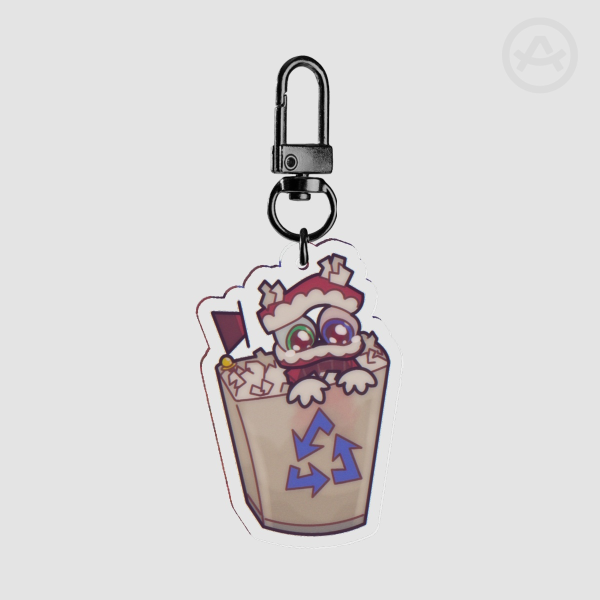 Caine Recycling Bin Keychain (TADC)