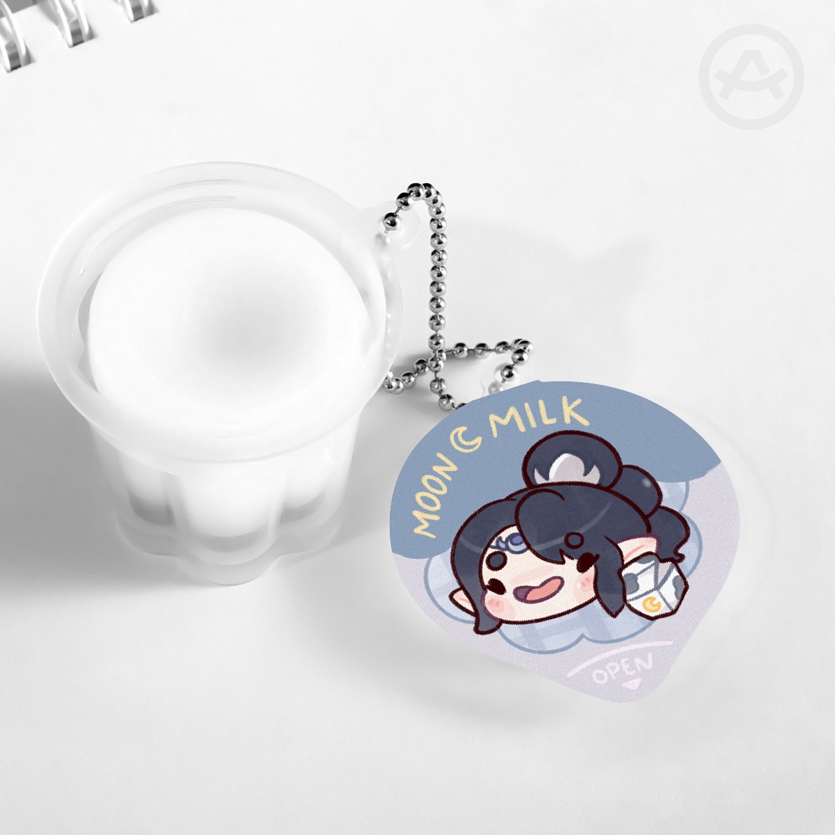 Moon milk - Squishy Pudding Keychains