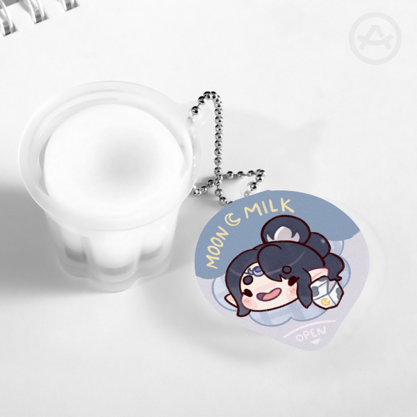 Moon milk - Squishy Pudding Keychains