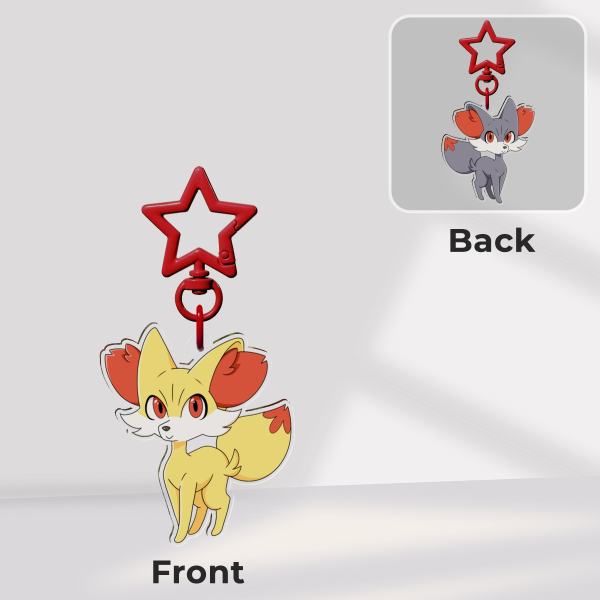 Fennekin double sided keychain
