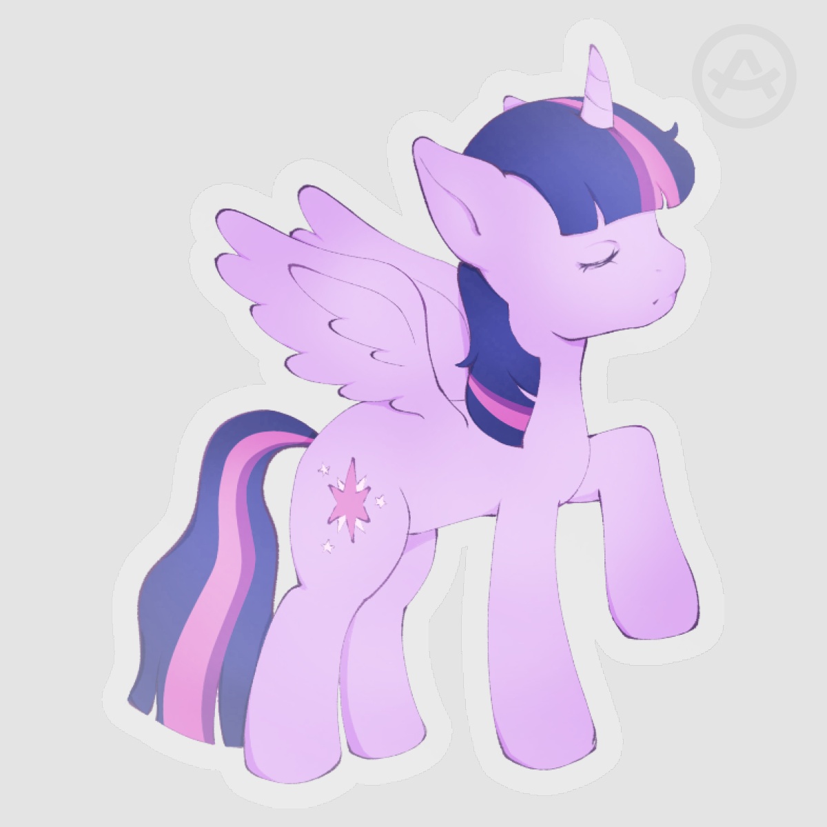 Twilight Sparkle My Little Pony Clear Vinyl Die-Cut Sticker