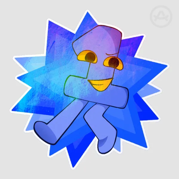 One BFDI Rainbow Sticker