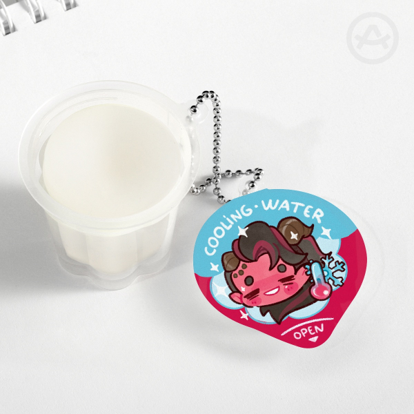 Cooling water - Squishy Pudding Keychains
