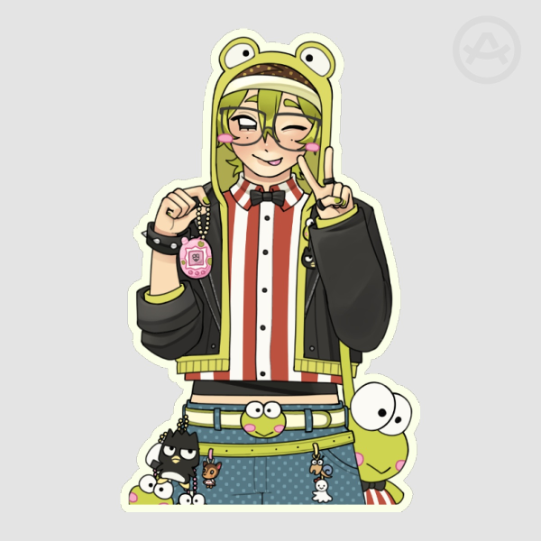 [ Sanrio ] Keroppi Sticker - Halfbody