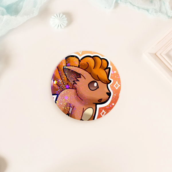 Vulpix Holographic Pinback Button