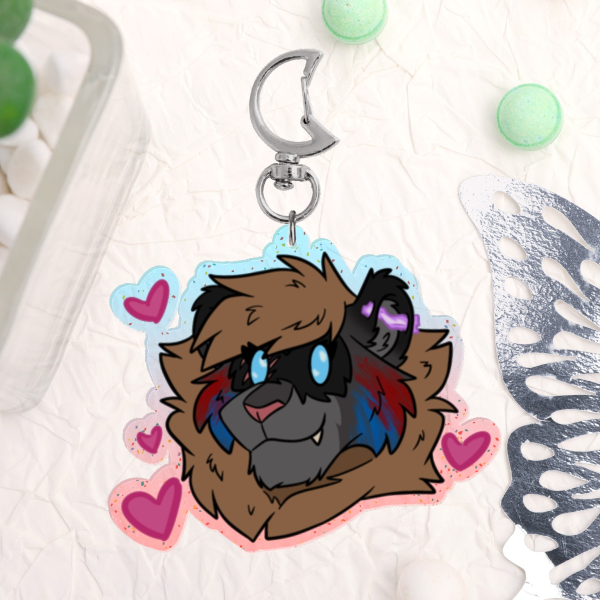 Kali Hearts || Colored Edge Acrylic Keychain